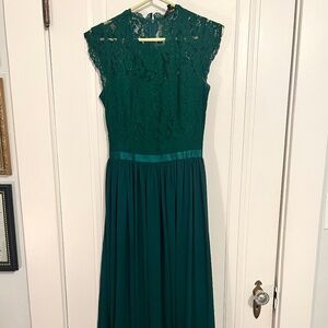 Green Floor Length Dress